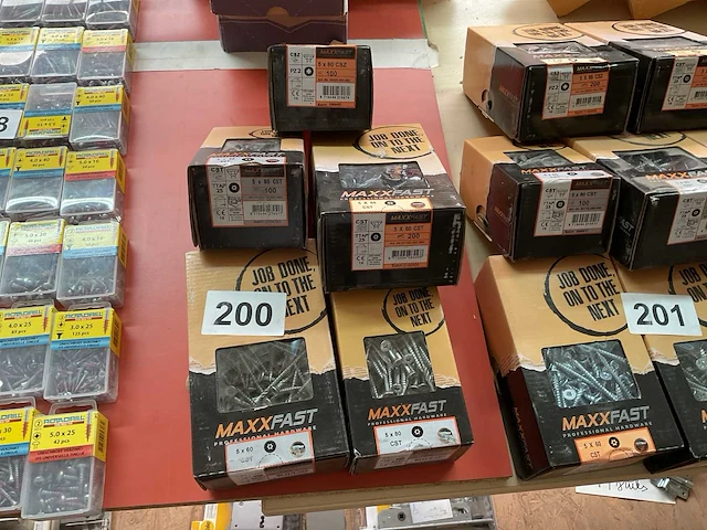 5 dozen hout schroeven deels inox - afbeelding 1 van  7