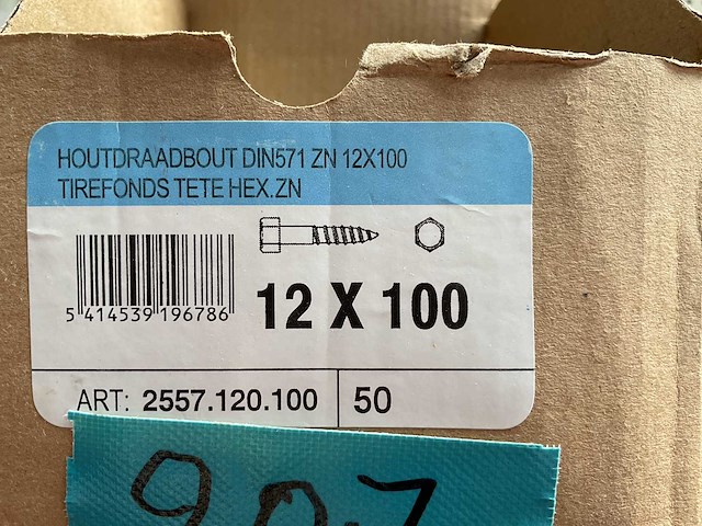 5 dozen houtdraadbouten - afbeelding 2 van  4