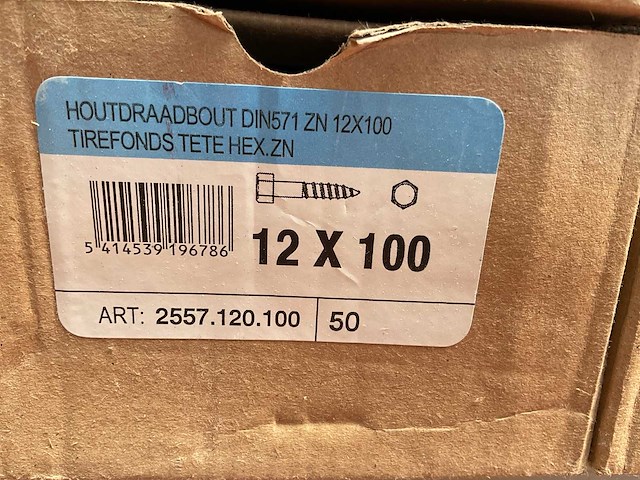 5 dozen houtdraadbouten - afbeelding 2 van  4