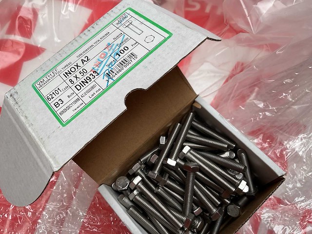 5 dozen inox houtschroeven en bouten - afbeelding 5 van  5