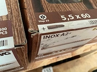 5 dozen inox terras schroeven 5,5x60 mm met bits - afbeelding 7 van  7