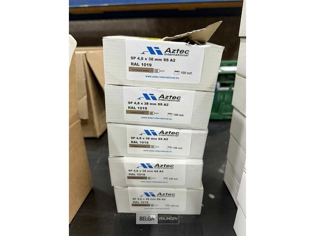 ± 5 dozen schroeven aztex rvs - afbeelding 1 van  3
