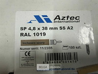± 5 dozen schroeven aztex rvs - afbeelding 3 van  3