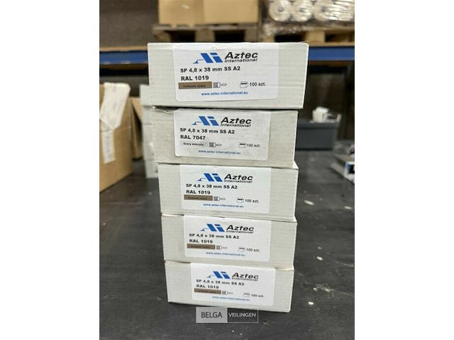 ± 5 dozen schroeven aztex rvs - afbeelding 1 van  2