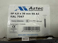 ± 5 dozen schroeven aztex rvs - afbeelding 2 van  2