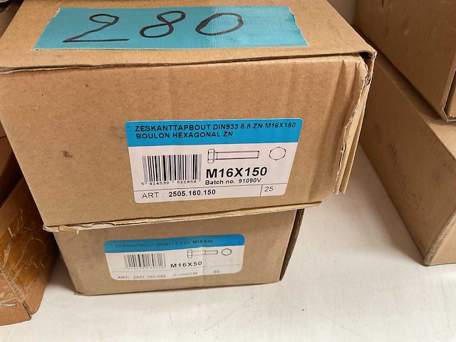 5 dozen zeskant tapbouten; binnen zeskant bouten - afbeelding 4 van  6
