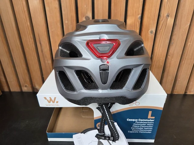 5 fietshelmen grijs large - afbeelding 2 van  8