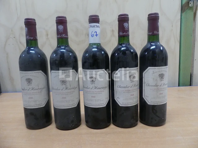 5 flessen 75 cl chevalier d'haurange 2000 wijn (010871-067) - afbeelding 3 van  5