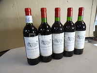 5 flessen bordeaux graves château gazin 1981 - afbeelding 4 van  4