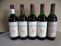 5 flessen bordeaux le mouton à cinq pattes 1988