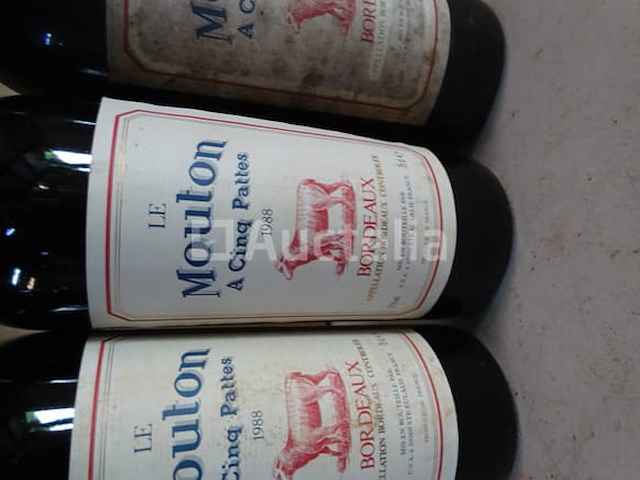 5 flessen bordeaux le mouton à cinq pattes 1988 - afbeelding 4 van  4