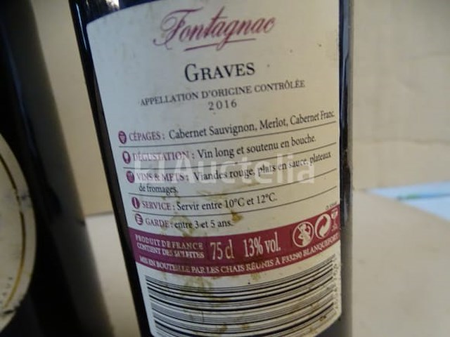 5 flessen graves fontagnac 2016 - afbeelding 4 van  4