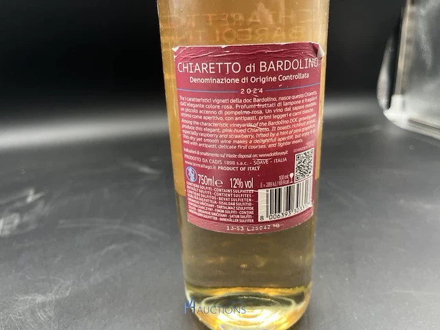5 flessen roséwijn chiaretto di bardolino - afbeelding 3 van  4