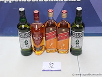 5 flessen whiskey - afbeelding 1 van  1