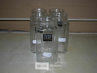 5 glazen potjes - afbeelding 1 van  1