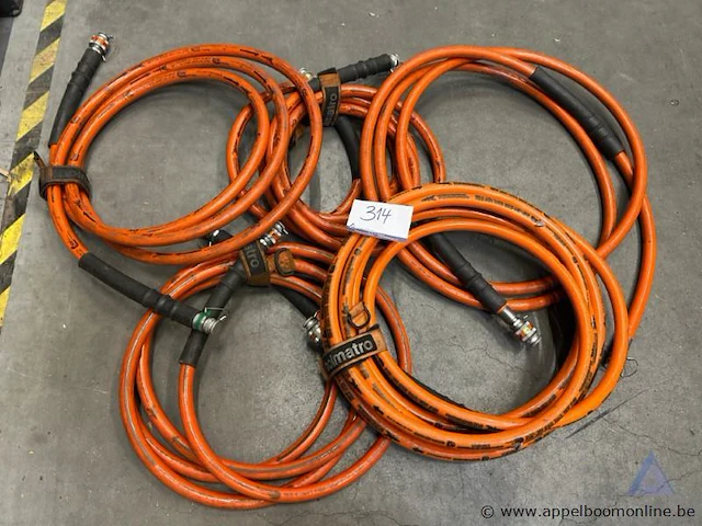 5 hydraulische enkelwerkende slangen holmatro, 8 bar - afbeelding 1 van  1