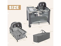 5-in-1 draagbaar kinderdagverblijf met wieg en wiegje - afbeelding 2 van  5