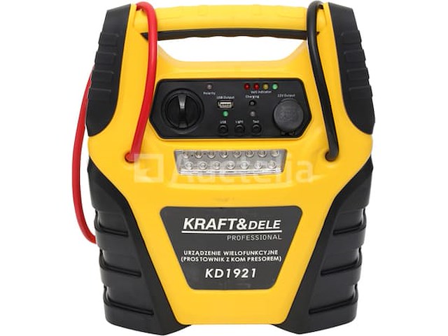 5-in-1 starter - multifunctioneel apparaat - kraft&dele starter, compressor, zaklamp - afbeelding 1 van  4