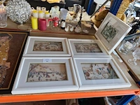 5 ingelijste 3d reliefschilderijen anton pieck