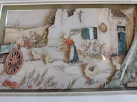 5 ingelijste 3d reliefschilderijen anton pieck - afbeelding 3 van  8