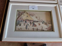 5 ingelijste 3d reliefschilderijen anton pieck - afbeelding 4 van  8