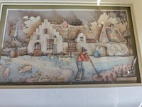 5 ingelijste 3d reliefschilderijen anton pieck - afbeelding 6 van  8