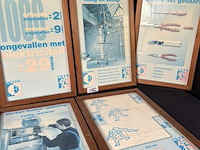 5 kaders met antieke affiches veiligheid - afbeelding 1 van  1