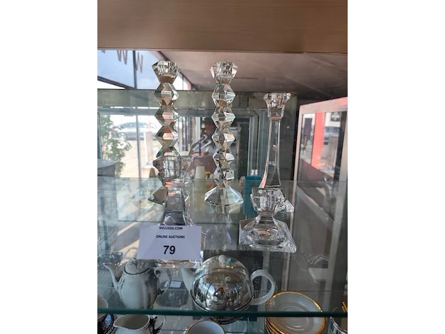 5 kristallen kandelaars villeroy & boch - afbeelding 1 van  8