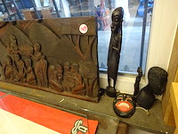 5 maal afrikaanse kunst met 1 basrelief - afbeelding 1 van  3