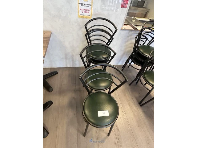 5 metalen horecastoelen - afbeelding 1 van  5