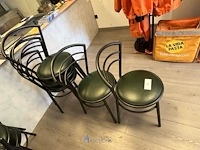 5 metalen horecastoelen