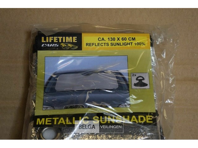 5 metallische zonnebescherming 130x60 cm - afbeelding 2 van  2