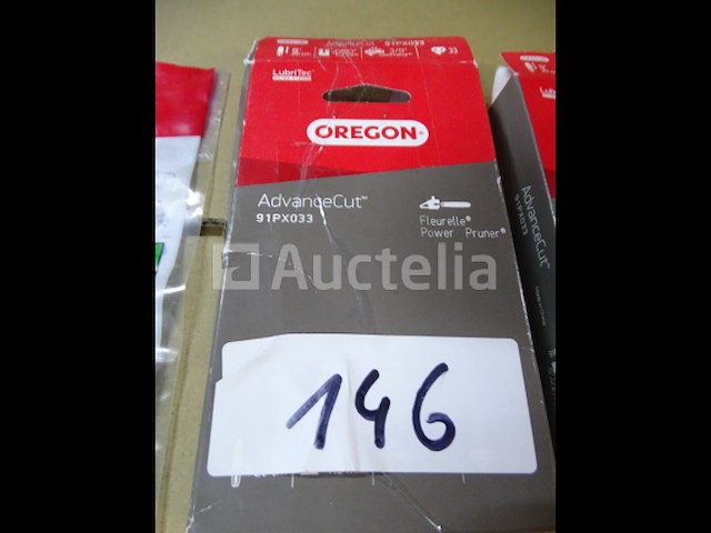 5 oregon chains & guide, 1 husqvarna chain, 18 ronde vijltjes - afbeelding 3 van  14