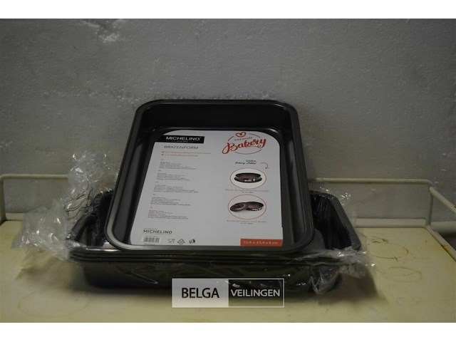 5 ovenschotels 33,4x23,4x4 cm - afbeelding 1 van  2