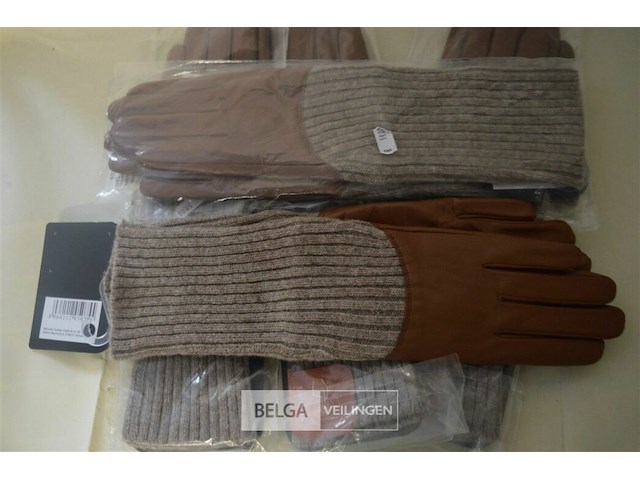 5 paar half lederen handschoenen - afbeelding 2 van  3