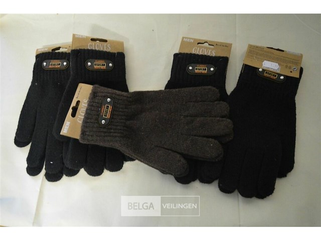 5 paar handschoenen mannen - afbeelding 1 van  3