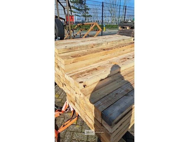 5 pakken houten balken (grenenhout) - afm 13,5x8,5x245 cm - afbeelding 4 van  6