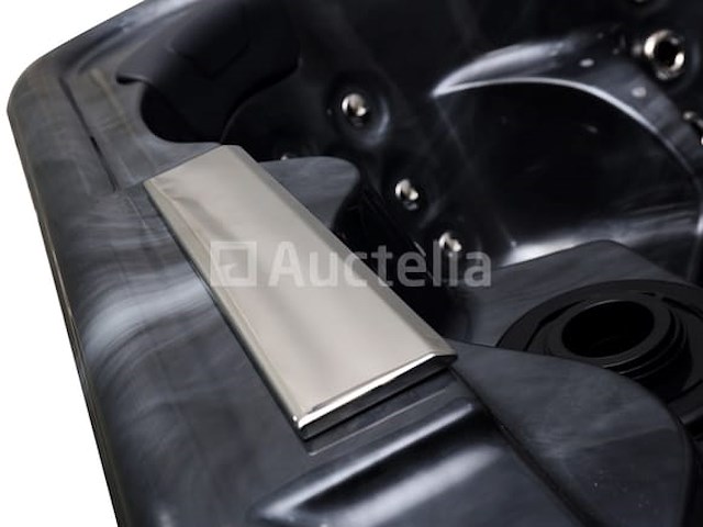 5 persoons outdoor spa 208x208 cm incl. 2 ligbedden - cloudy black bad / antraciete zijkant - afbeelding 5 van  23