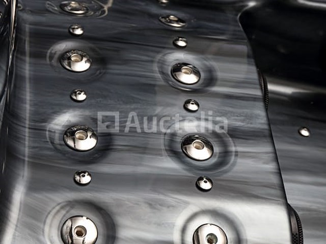 5 persoons outdoor spa 208x208 cm incl. 2 ligbedden - cloudy black bad / antraciete zijkant - afbeelding 10 van  23