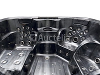 5 persoons outdoor spa 208x208 cm incl. 2 ligbedden - cloudy black bad / antraciete zijkant - afbeelding 13 van  23