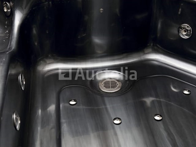 5 persoons outdoor spa 208x208 cm incl. 2 ligbedden - cloudy black bad / antraciete zijkant - afbeelding 21 van  23