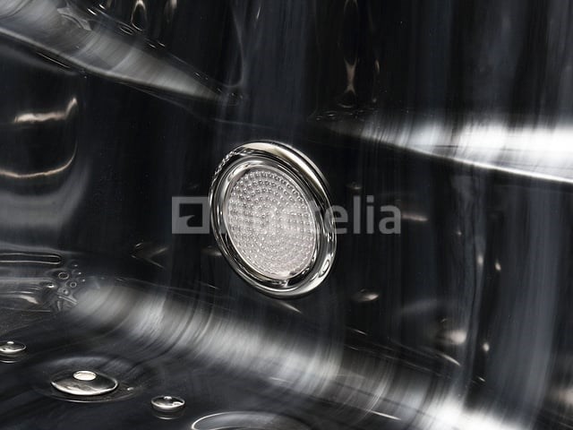 5 persoons outdoor spa 208x208 cm incl. 2 ligbedden - cloudy black bad / antraciete zijkant - afbeelding 2 van  23
