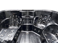 5 persoons outdoor spa 208x208 cm incl. 2 ligbedden - cloudy black bad / antraciete zijkant - afbeelding 4 van  23