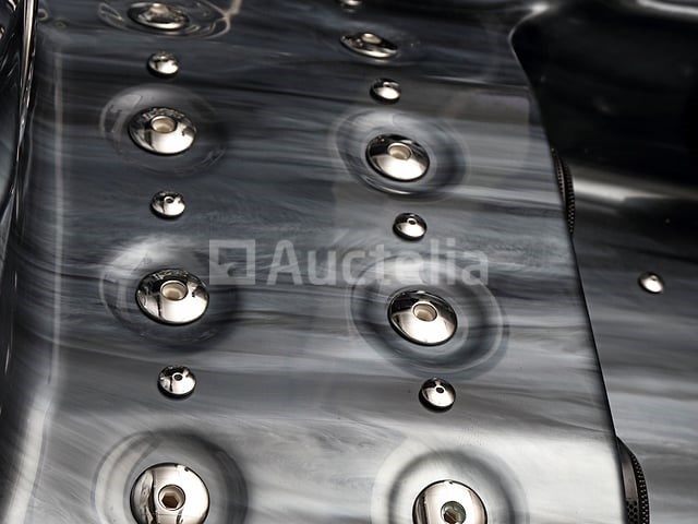 5 persoons outdoor spa 208x208 cm incl. 2 ligbedden - cloudy black bad / antraciete zijkant - afbeelding 9 van  23