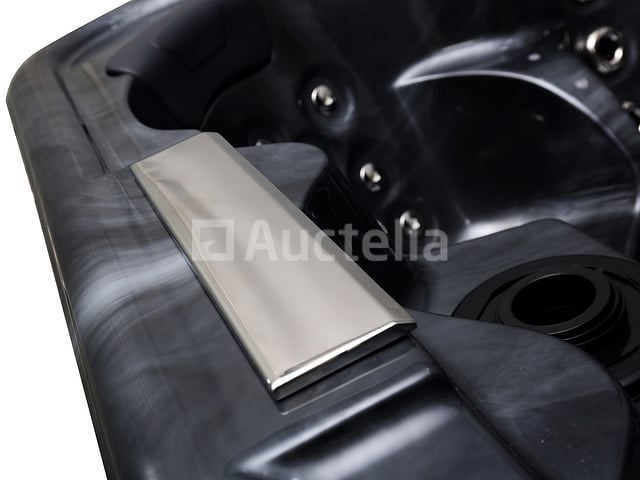 5 persoons outdoor spa 208x208 cm incl. 2 ligbedden - cloudy black bad / antraciete zijkant - afbeelding 20 van  23