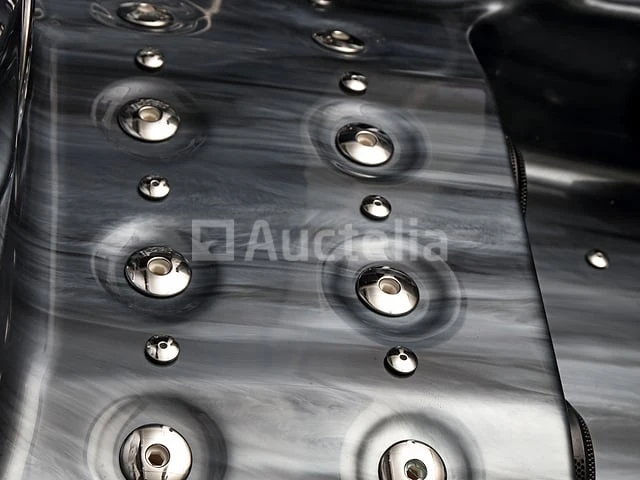 5 persoons outdoor spa 208x208 cm incl. 2 ligbedden - cloudy black bad / antraciete zijkant - afbeelding 13 van  23