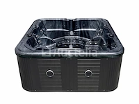 5 persoons outdoor spa 208x208 cm incl. 2 ligbedden - cloudy black bad / antraciete zijkant - afbeelding 14 van  23