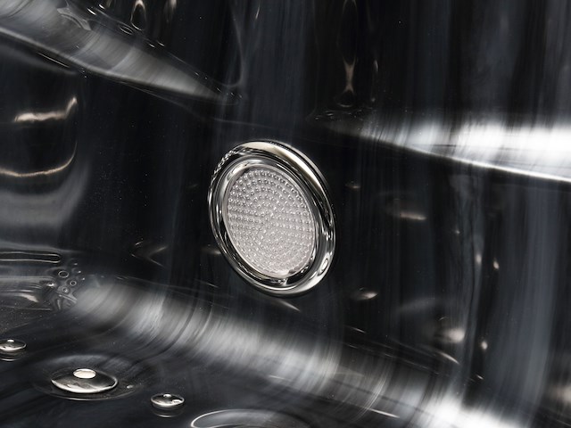 5 persoons outdoor spa 208x208 cm incl. 2 ligbedden - cloudy black bad / antraciete zijkant - afbeelding 19 van  23