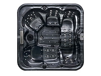 5 persoons outdoor spa 208x208 cm incl. 2 ligbedden - cloudy black bad / antraciete zijkant - afbeelding 4 van  23