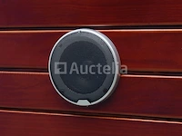 5 persoons outdoor spa 208x208 cm incl. 2 ligbedden - wit bad / mahonie kleur zijkant - afbeelding 4 van  21